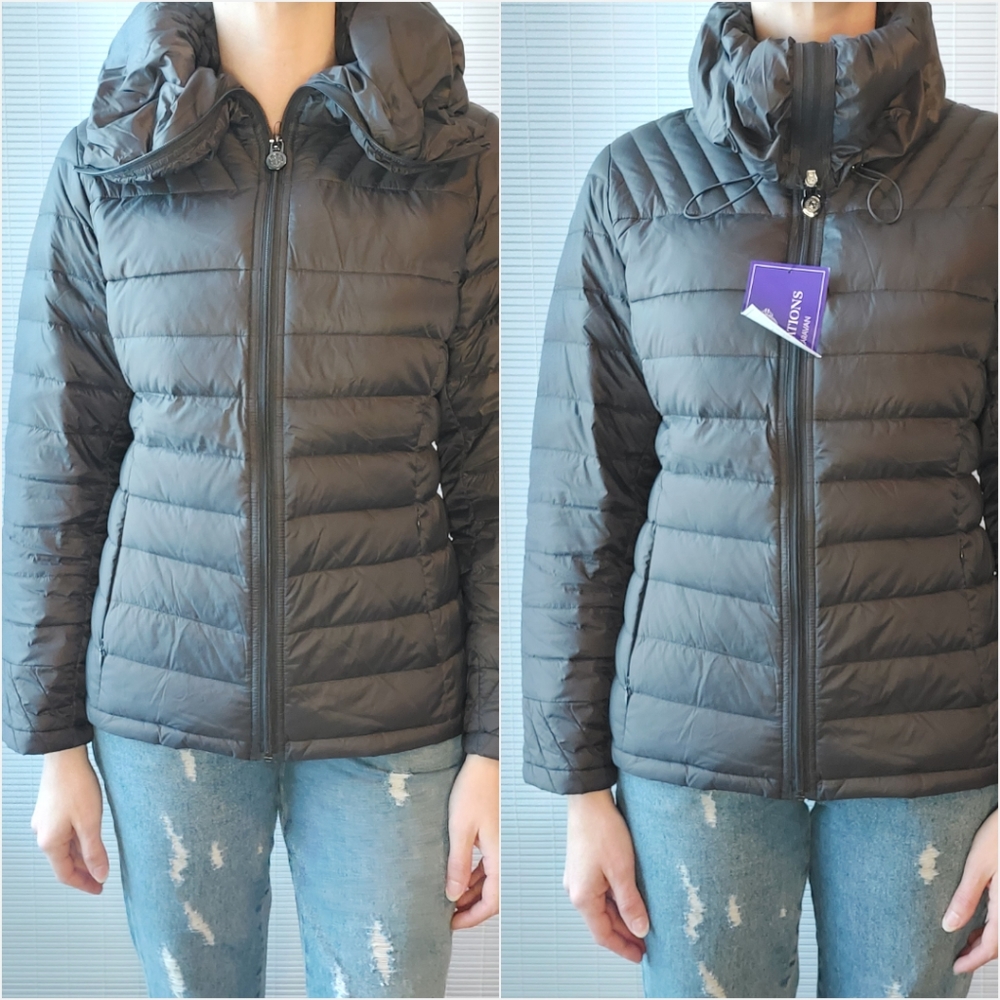 Lightweight Down Puffer Coat Small Packable Fold … - image 3